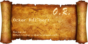 Ocker Róbert névjegykártya